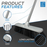 Soft Indoor Broom with Multi Section Handle